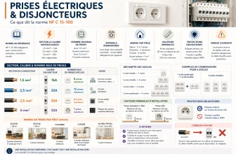 Combien de prise sur un disjoncteur 16A en 2,5​ ? Norme Élec