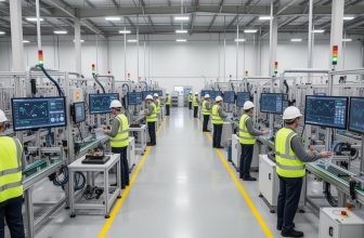 Ligne de production automatisée supervisée par des opérateurs